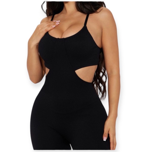 It Takes Nothing Cutout Seamless Jumpsuit - Picture 1 of 6